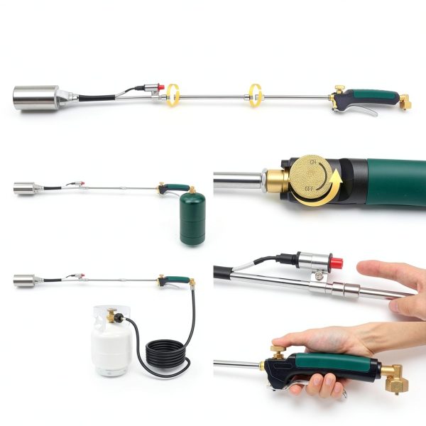Propane Torch Weed Burner 40in Green 10ft Hose HomeyVenture Adjustable-3