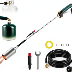 Propane Torch Weed Burner 40in Green 10ft Hose HomeyVenture Adjustable-0