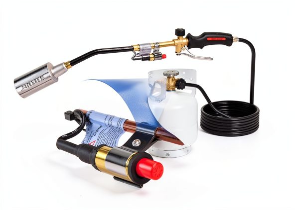 Propane Torch AUSAIL Weed Burner Turbo Trigger 10FT Hose Silver-4