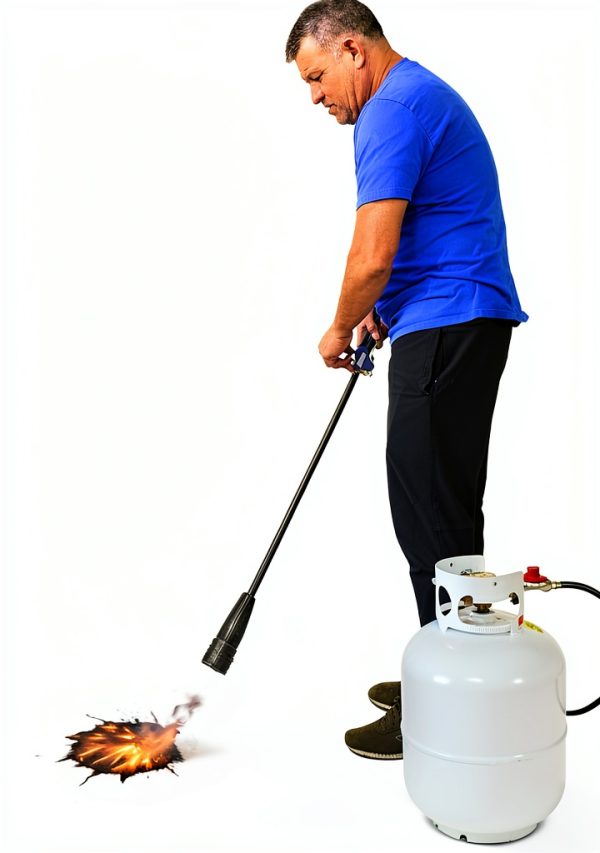 Flame King 100,000 BTU Propane Torch Kit Heavy Duty Weed Burner 10ft-5