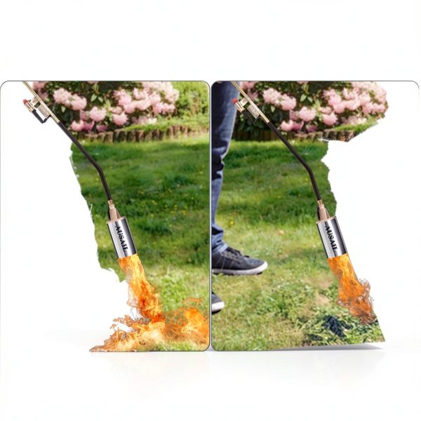 Propane Torch AUSAIL Weed Burner Turbo Trigger 10FT Hose Silver-2