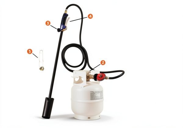 Flame King 100,000 BTU Propane Torch Kit Heavy Duty Weed Burner 10ft-4