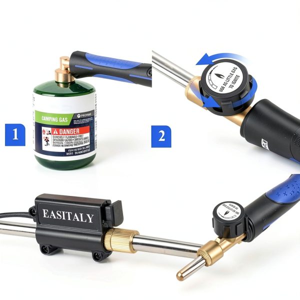 Propane Weed Torch Burner by EASITALY, Heavy Duty Garden Tool with-4
