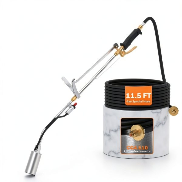 Propane Torch Weed Burner WELLUCK 340k BTU Duty Torch with 11.5ft Hose-3