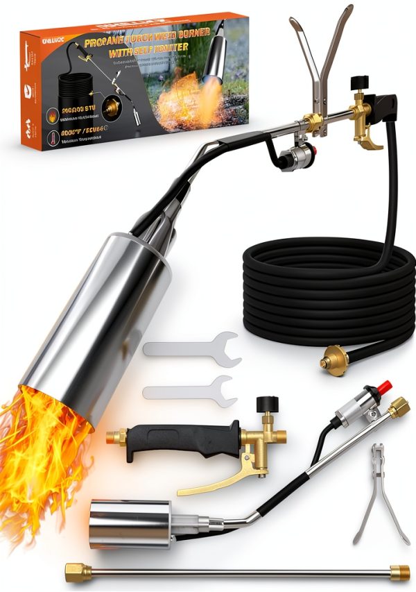 Propane Torch Weed Burner WELLUCK 340k BTU Duty Torch with 11.5ft Hose-0