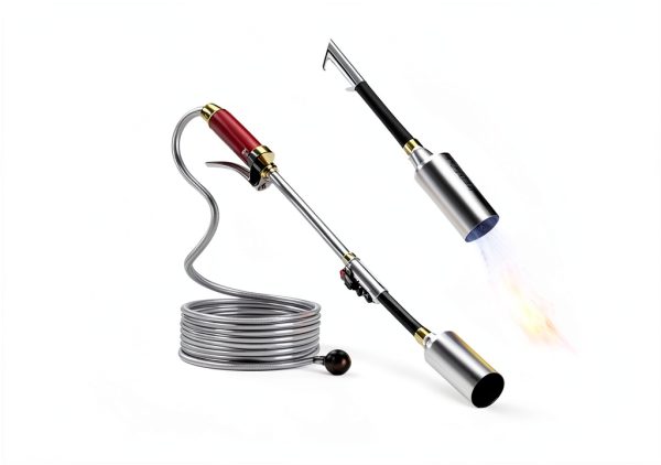 Propane Torch Weed Burner Kit, High Output BTU with 10FT Weave Hose,Heavy Duty Torch with Flame Control and Turbo Trigger Push Button Igniter For Ice Snow Road,Weeding,Asphalt,Road Marking-6