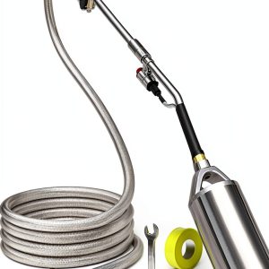 Propane Torch Weed Burner Kit ACOVER High BTU 10FT Hose Silver-0