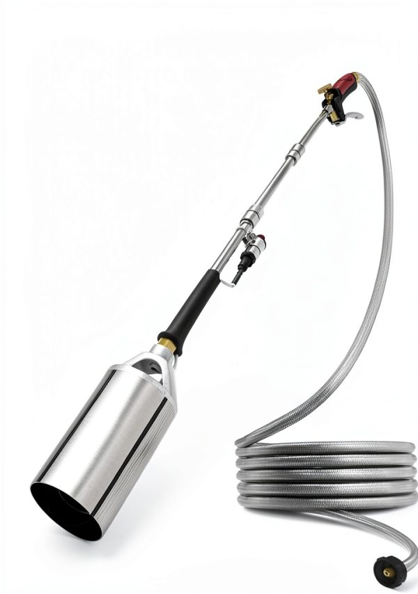 Propane Torch Weed Burner Kit, 40'' Long Arm Heavy Duty Blow Torch with 10FT Weave Hose，Flame Control and Turbo Trigger Push Button Igniter For Ice Snow Road,Weeding,Asphalt,Road Marking-1