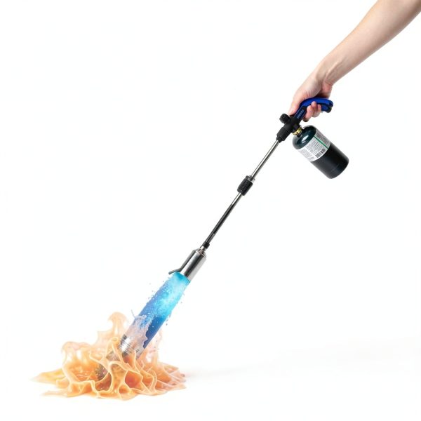 Heavy Duty Propane Weed Burner Torch, Self-Igniting Flame Thrower with Rubber Grip for Garden Weeding, BBQ Lighting, Driveway & Snow Clearing(Fuel Cylinder Not Included)-6