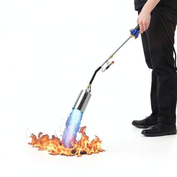 Propane Torch Weed Burner Kit,High Heat Output with Long/Short Mode,12.5FT Hose Heavy Duty Blow Torch Flamethrower with Self Igniter and Turbo Trigger for Weeding,Roofing,BBQ,Melting Ice Snow-6