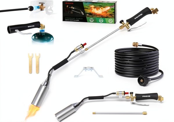 Propane Torch Weed Burner PINOZE 2,400,000 BTU with 10FT Hose-0
