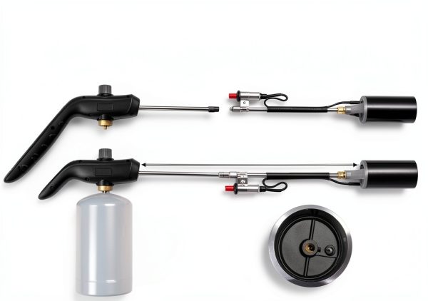 Propane Torch Burner Weed Torch, High Output 1200,000 BTU Blow Torch with Flame Control 30 Inch Detachable Long Arm for Roof Asphalt,Ice Snow,Road Marking,Charcoal-2