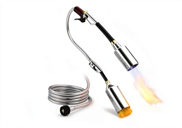 Propane Torch Weed Burner Kit ACOVER High BTU 10FT Hose Silver-6