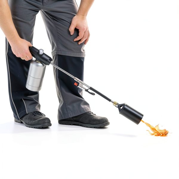 Propane Torch Burner Weed Torch, High Output 1200,000 BTU Blow Torch with Flame Control 30 Inch Detachable Long Arm for Roof Asphalt,Ice Snow,Road Marking,Charcoal-7