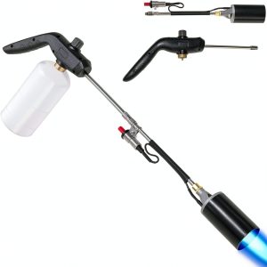 Propane Torch Burner Weed Torch, High Output 1200,000 BTU Blow Torch with Flame Control 30 Inch Detachable Long Arm for Roof Asphalt,Ice Snow,Road Marking,Charcoal-0