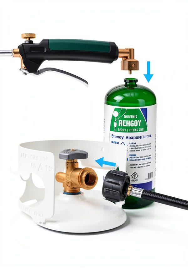 Propane Torch Aikyciu Weed Burner with 10FT Hose and Push Button-3