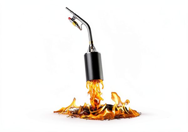 Propane Torch Weed Burner Uniflasy 1,800,000 BTU Heavy Duty Silver-6