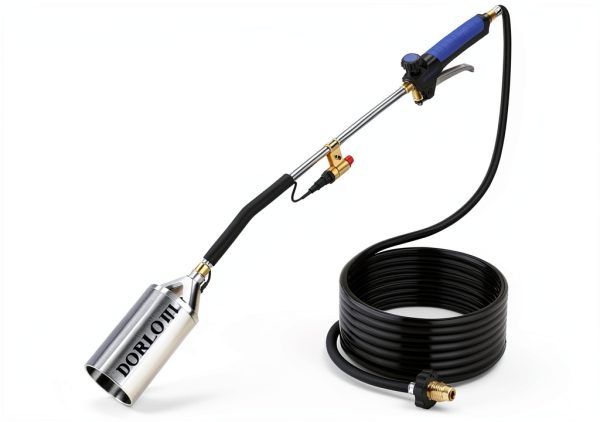 Propane Torch Weed Burner, Blow Torch with Storage Bag, High Output Flame Torch with 10FT Hose, Heavy Duty Flame Weeder with Igniter for Garden, BBQ-1