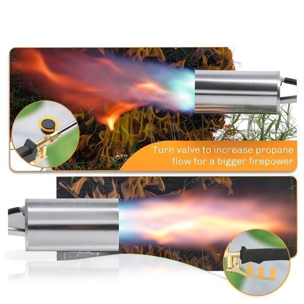 Propane Torch Weed Burner WELLUCK 340k BTU Duty Torch with 11.5ft Hose-4