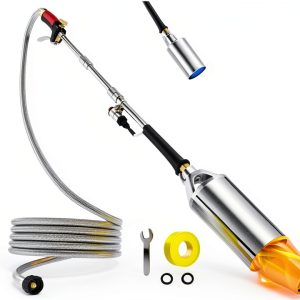 Propane Torch Weed Burner Kit, 40'' Long Arm Heavy Duty Blow Torch with 10FT Weave Hose，Flame Control and Turbo Trigger Push Button Igniter For Ice Snow Road,Weeding,Asphalt,Road Marking-0