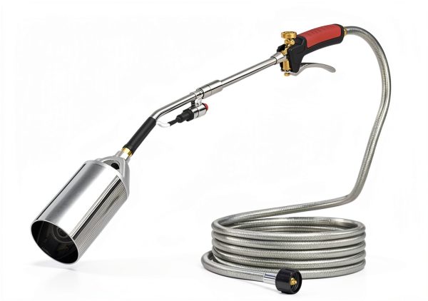 Propane Torch Weed Burner Kit ACOVER High BTU 10FT Hose Silver-3