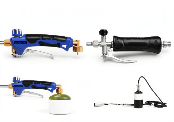 Propane Torch Weed Burner Kit,High Heat Output with Long/Short Mode,12.5FT Hose Heavy Duty Blow Torch Flamethrower with Self Igniter and Turbo Trigger for Weeding,Roofing,BBQ,Melting Ice Snow-2