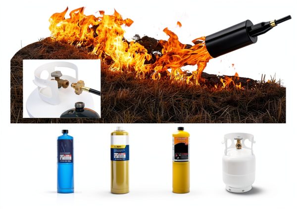 Propane Torch Weed Burner Uniflasy 1,800,000 BTU Heavy Duty Silver-4