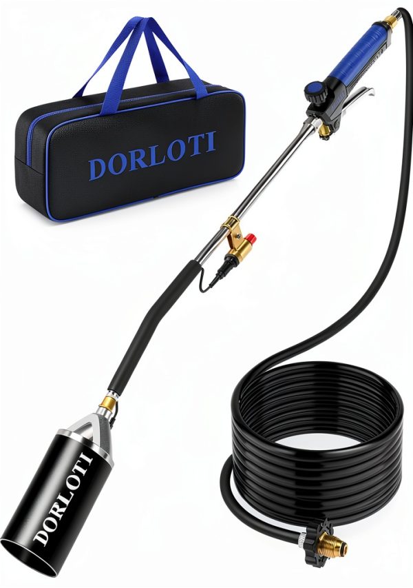 Propane Torch Weed Burner Kit,High Output with Storage Bag,Heavy Duty Self Igniter Blow Torch with Turbo Trigger and 10FT Hose,Flamethrower for Weeding,Roofing,Melting Ice-0