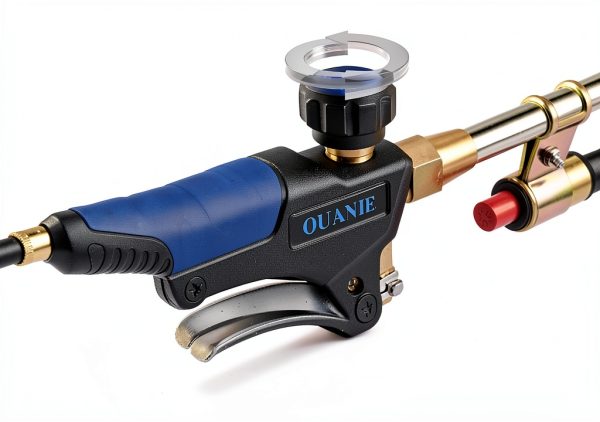 Propane Torch Burner Weed Torch High Output with 10FT Hose,Heavy Duty Blow Torch with Flame Control and Turbo Trigger Push Button Igniter,Flamethrower for Garden Wood Ice Snow Road (Blue)-6