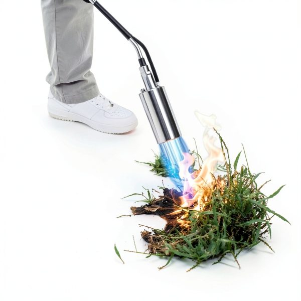 2-In-1 Propane Torch Weed Burner, 240,000 BTU Heavy Duty Flamethrower with Extended 10 inch Hose，Blow Torch Featuring Igniter and Flame Control, QCC Standard-6