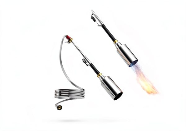 Propane Torch Weed Burner Kit, 40'' Long Arm Heavy Duty Blow Torch with 10FT Weave Hose，Flame Control and Turbo Trigger Push Button Igniter For Ice Snow Road,Weeding,Asphalt,Road Marking-5