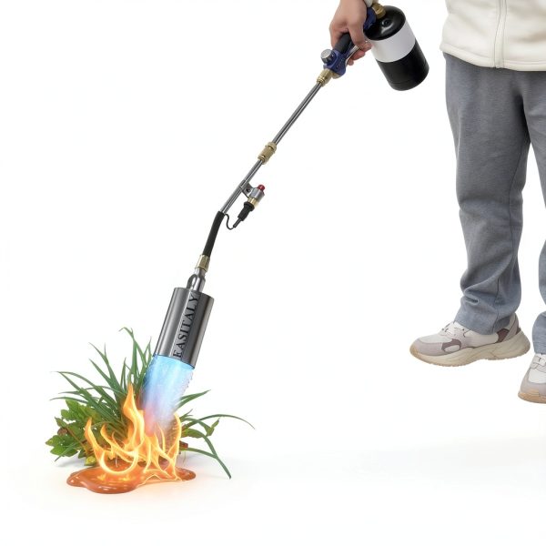 Propane Torch Weed Burner Kit,High Output with 12.5FT Hose,Heavy Duty Blow Torch Flamethrower with Long/Short Mode for Flame Weeding,Roofing,Ice Melting,Road Marking,BBQ-6