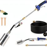 Propane Torch Weed Burner Kit,High Output with 12.5FT Hose,Heavy Duty Blow Torch Flamethrower with Long/Short Mode for Flame Weeding,Roofing,Ice Melting,Road Marking,BBQ-0