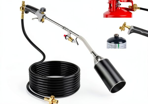 Propane Torch Weed Burner Uniflasy 1,800,000 BTU Heavy Duty Silver-0
