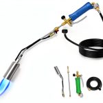 2-In-1 Propane Torch Weed Burner, 240,000 BTU Heavy Duty Flamethrower with Extended 10 inch Hose，Blow Torch Featuring Igniter and Flame Control, QCC Standard-0